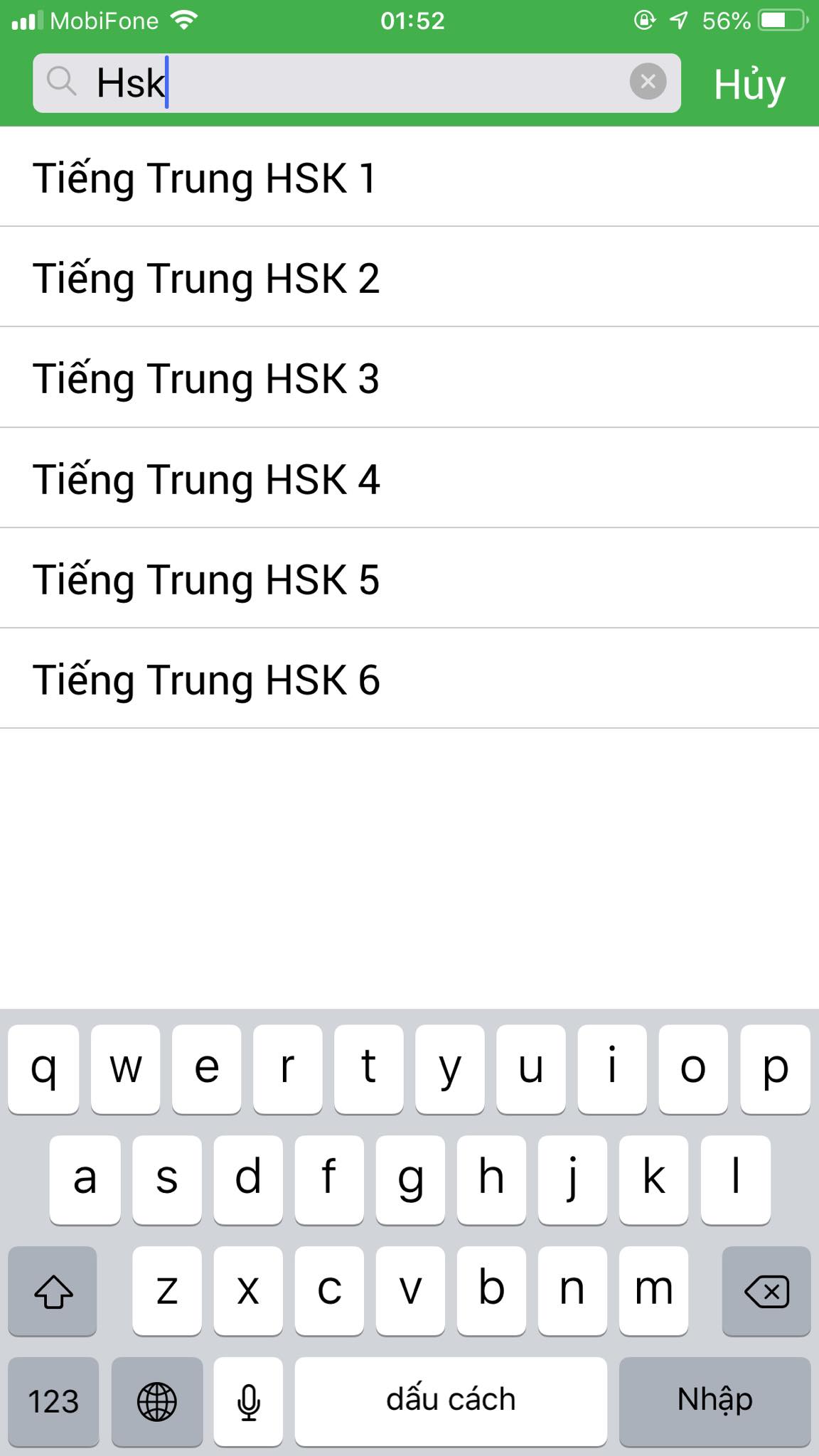 App Daykemtainha.vn tiếng Trung HSK1